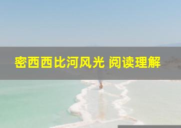 密西西比河风光 阅读理解